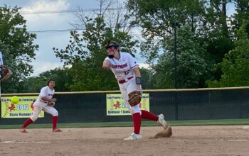 Sun Prairie’s Tayler Baker throws a pitch.