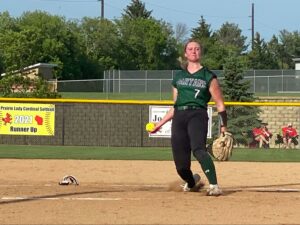 Madison Memorial’s Andrea Jaskowiak throws a pitch. 