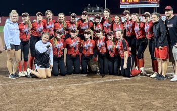 Sun Prairie poses with the state runner-up trophy