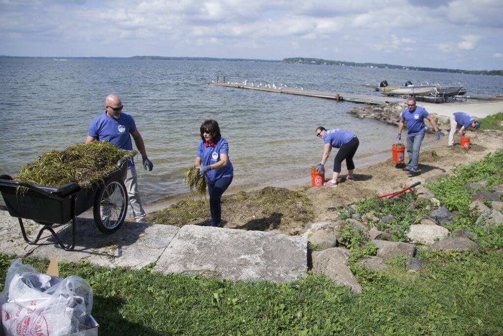 Photo of people cleaning up lakes