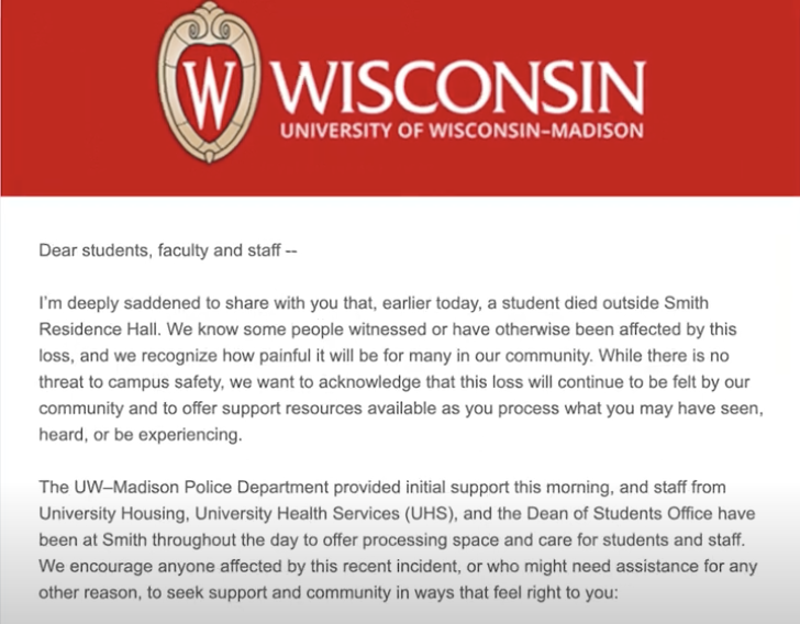 ‘If you’re struggling, tell someone:’ UW-Madison community embraces positive message following student death