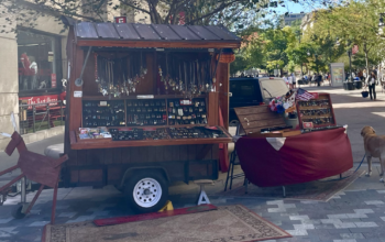 Hanna Brettner's jewelry cart on State Street.