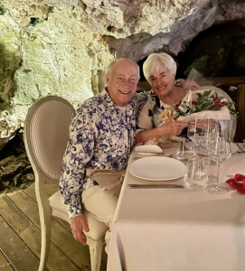 Sharon Stark with her husband, Peter Livingston.