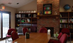 A common room in the Heartland Scholar House in Anderson, Indiana. Photo by Kiesen Williams.