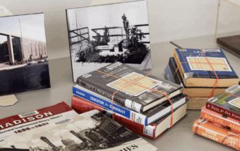 Books and photos of library history
