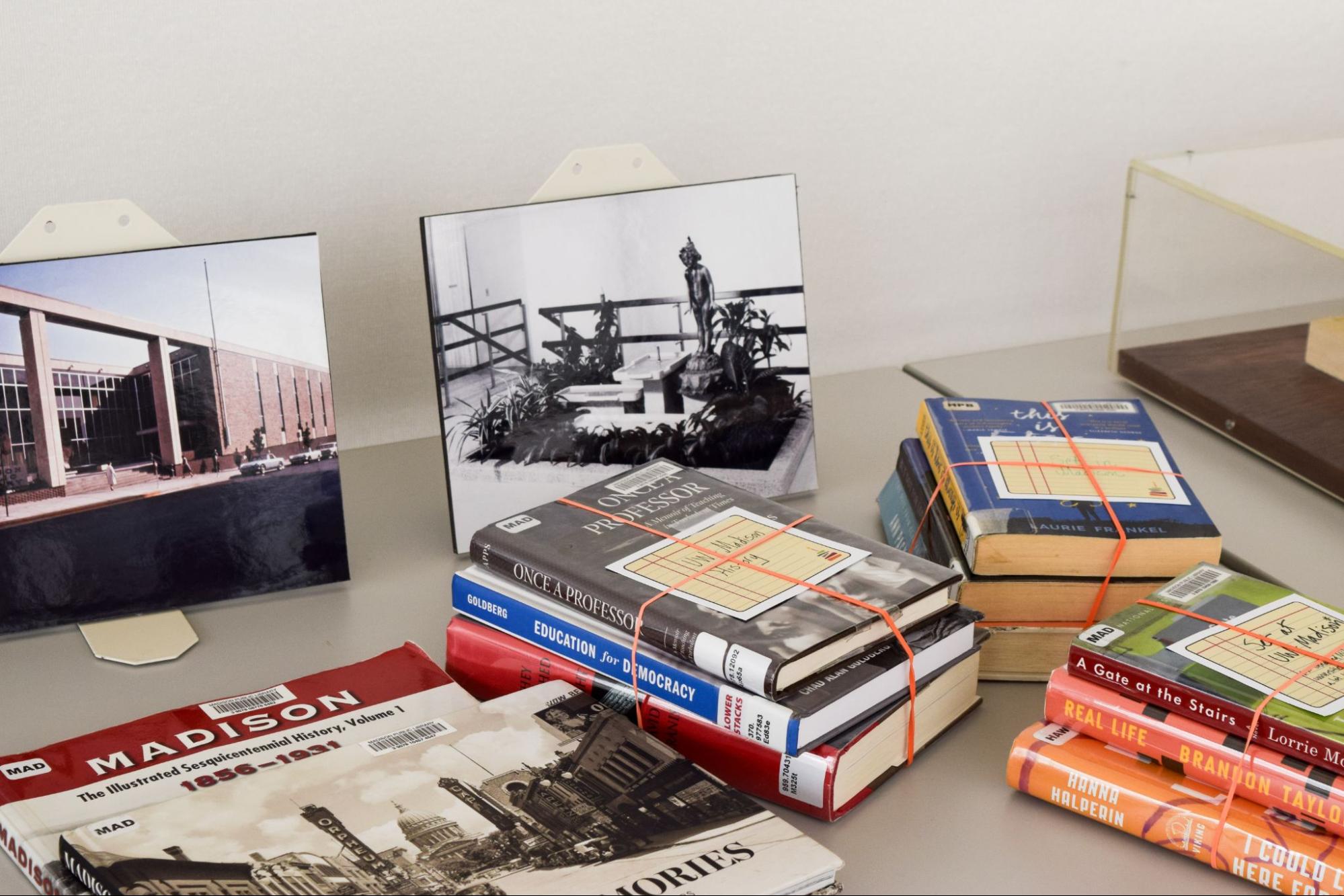 Books and photos of the Madison Public Library