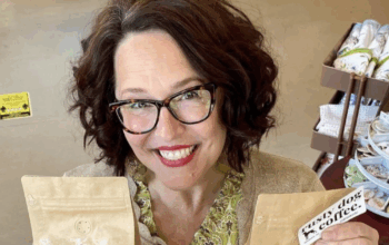 Jessica Regele, owner of Regal Find showcasing products - Photo provided by Jessica Regele