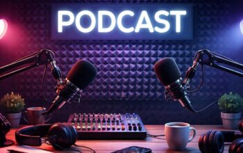 Podcast recording setup