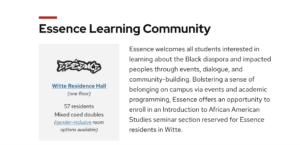 A screen shot with the words "the Essence Learning Community"